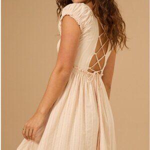 Altar'd State Corset Back Peach Mini Dress